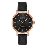 Geneva Leather Strap Women Watch